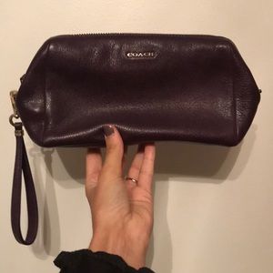 Leather Coach Wristlet